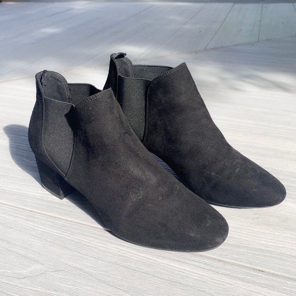 H&M Black Faux Suede Basic Booties - Picture 2 of 6